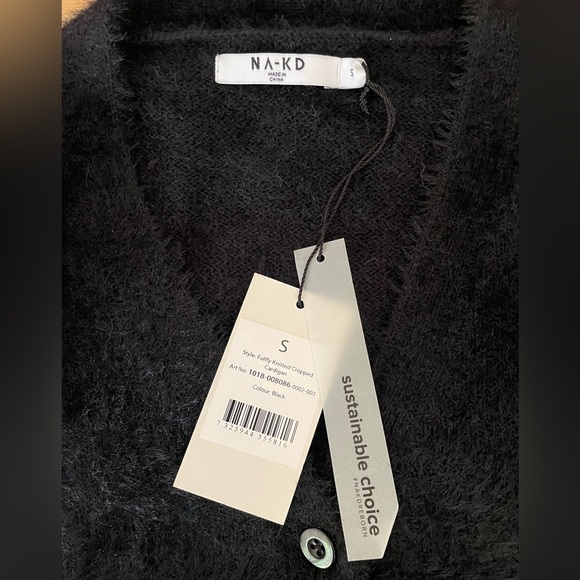 Women’s NA-KD fluffy cardigan and crop tank top set - Picture 6 of 7